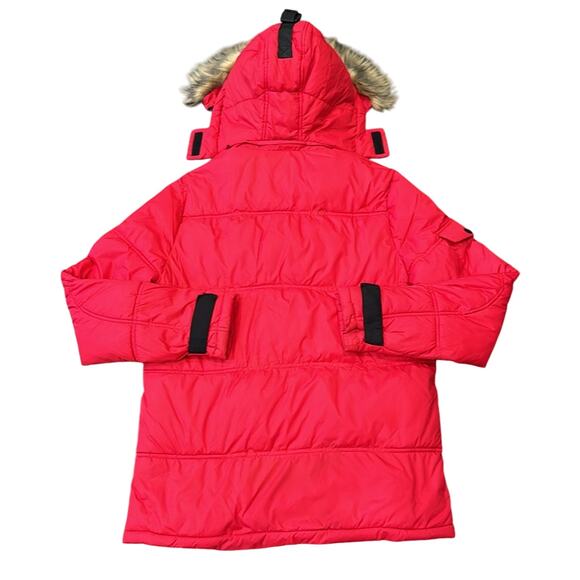 NWOT BearPaw Men's Durham Winter Puffer Coat Red Size S - Picture 4 of 12